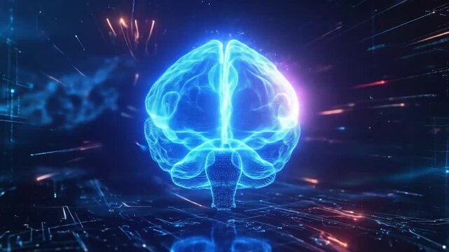 Digital Brain: Artificial Intelligence, Neural Network, and Technology Concept