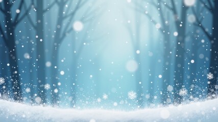 Snowfall, snowflakes background and 2d animation snowy