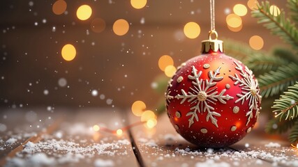 Christmas ball. 3D illustration.
