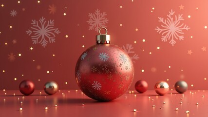 Christmas ball. 3D illustration.
