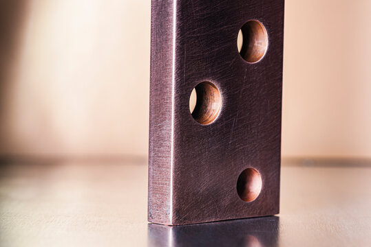 Copper grounding busbar used in electrical and power industry installations