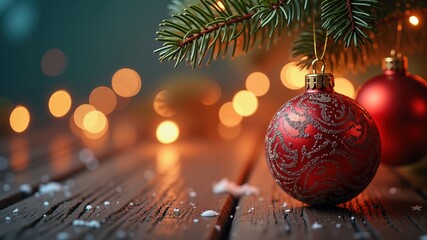 Christmas Background Bauble Design
