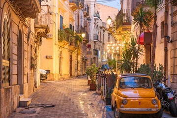 Syracuse, Italy Street Scene at Twilight 1520
