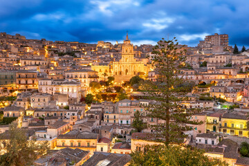 Modica, Sicily, Italy with the Cathedral of San Giorgio 1505