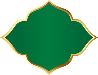 Green and Gold Luxury Text Box Illustration