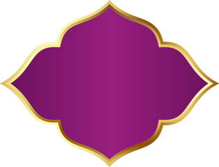 Purple and Gold Luxury Text Box Illustration