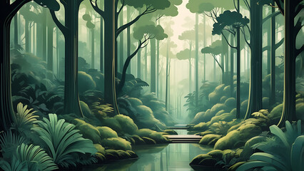 tropical jungle in thailand