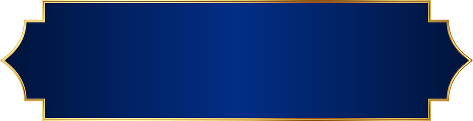 Navy and Gold Luxury Text Box Illustration