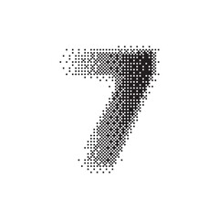 7 alphabet halftone dotted effect logo icon vector illustration eps