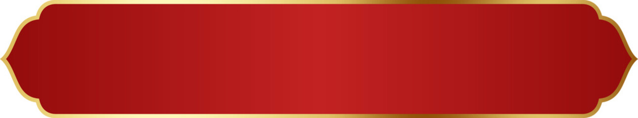 Red and Gold Luxury Text Box Illustration