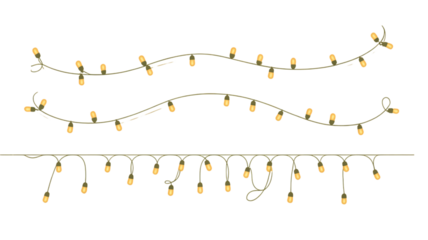 Add Warmth to Your Designs with Festive String Lights, Perfect for Celebrations, Holidays, and Special Events, Creating a Cozy and Inviting Atmosphere