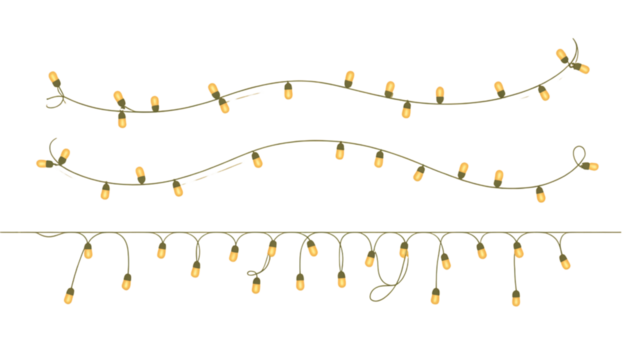 Add Warmth to Your Designs with Festive String Lights, Perfect for Celebrations, Holidays, and Special Events, Creating a Cozy and Inviting Atmosphere