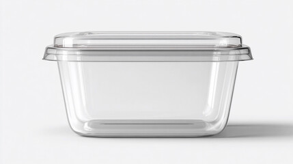 Clear plastic storage container with a secure lid for organization