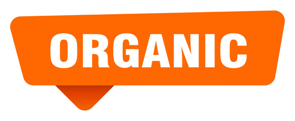 organic sticker. organic orange sign isolated on transpatent background