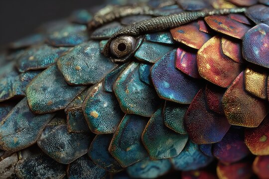 Extreme close up of a fish scale showing