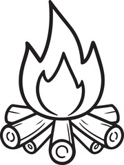 Fire flame vector icon set. Simple black flat illustration symbol silhouette for graphic design. Concept of heat, energy, hot, burn, danger, power, campfire, bonfire sign
