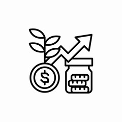 savings ascending icon sign vector © Mircavid
