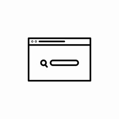 search bar website icon sign vector