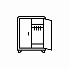 wardrobe cabinet icon sign vector