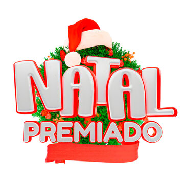 Natal Premiado, selo 3D para promo&ccedil;&otilde;es e sorteios
