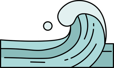 Illustration of Ocean Waves vector shape