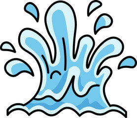 Obraz premium Illustration of Ocean Waves vector shape