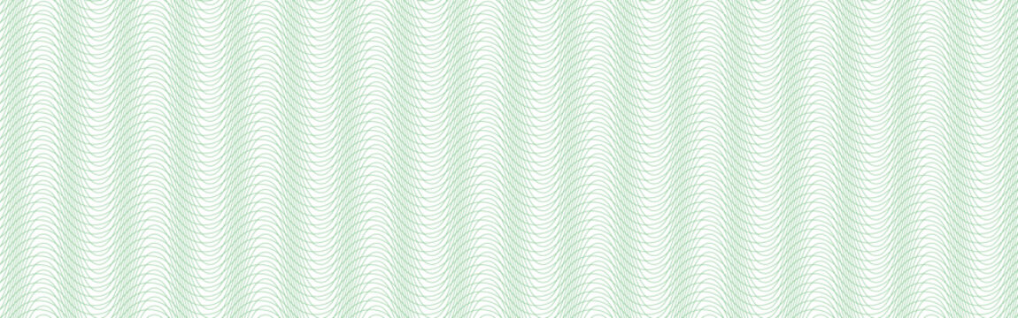 Cheque green waves watermark for certificate, voucher, money vector illustration