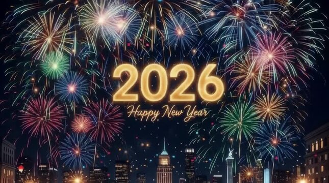 Animated Happy New Year 2026