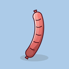 Cute Colorful Sausage Vector Illustration for Food Branding and Cartoon Design