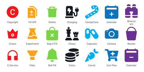 Media Entertainment Color Icons Pack