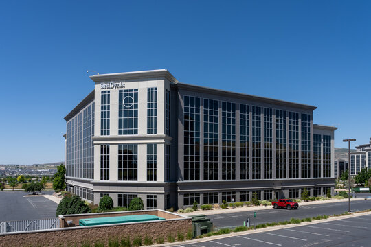 Lehi, Utah, USA - June 25, 2023: SirsiDynix headquarters in Lehi, Utah, USA. 
SirsiDynix is a global leader in library technology solutions. 