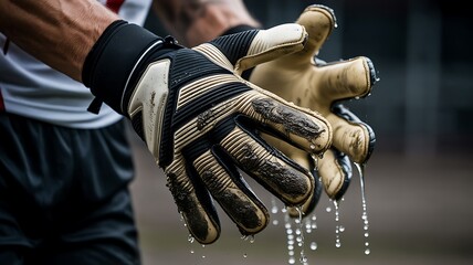 Statue of a man in a park fountain with people around