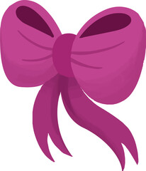 Illustration of a Magenta Ribbon