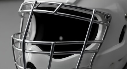 Close-up of a Lacrosse Helmet with Face Mask.