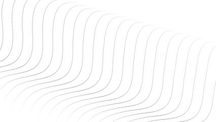 Abstract modern wavy line pattern composed of small dots creating a dynamic, subtle, and modern background design vector illustration