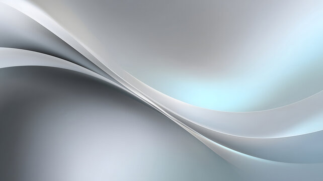 Minimalist silver and blue curved-flow corporate background