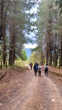 Monta&ntilde;istas en las lagunas de siecha, ubicadas en el paramo de Chingaza, cerca a Bogot&aacute;