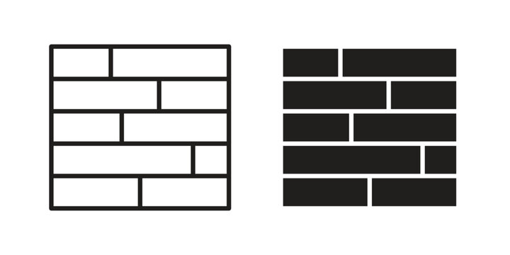 Jenga icon illustration, thin line vector, web design sign,