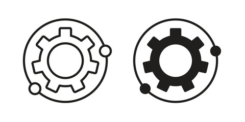 Operation icon illustration, thin line vector, web design sign, © Hunt