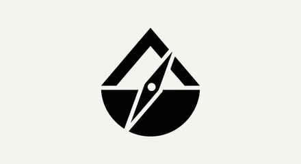 Abstract compass design vector illustration of direction and guidance