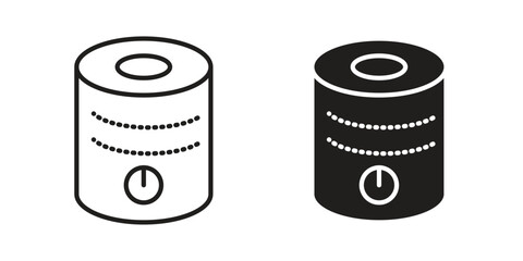 Smart speaker icon illustration, thin line vector, web design sign,