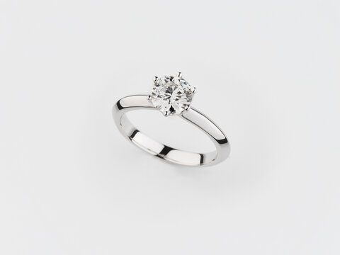 Womens engagement ring with large diamond.