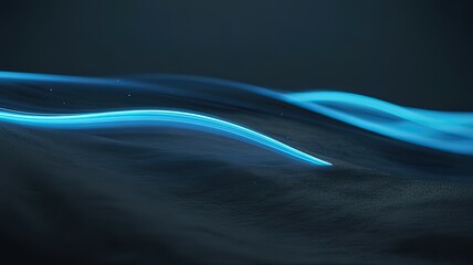 Cinematic Abstract Neon Wave Background Futuristic Glowing Light Flow Texture