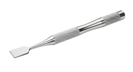 Dental spatula close-up, dental instrument isolated PNG with Transparent Background