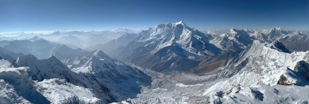 Breathtaking Summit Perspectives of Mera Peak: A Snow-Capped Adventure in Nepal's Majestic Mountains