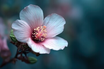 Intimate Closeup of a Bakuchiol Blossom Amidst a Softly Blurred Natural Background