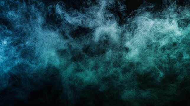 Mysterious swirling blue and teal smoke plumes create an ethereal, atmospheric backdrop perfect for dramatic effects and abstract concepts. - Powered by Adobe