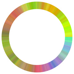 Circular Spectrum Ring With Rainbow Gradient And White Center — Vibrant Abstract Element For Color Theory, UI Design, Or Data Visualization Projects