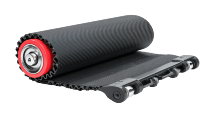 High quality treadmill replacement belt roll showcasing textured surface durability mechanics fitness equipment maintenance and modern gym component design on white background