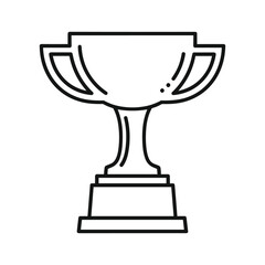 Simple outline drawing of a classic trophy cup on a pedestal